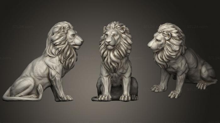 Figurines lions tigers sphinxes (Lion, STKL_0344) 3D models for cnc